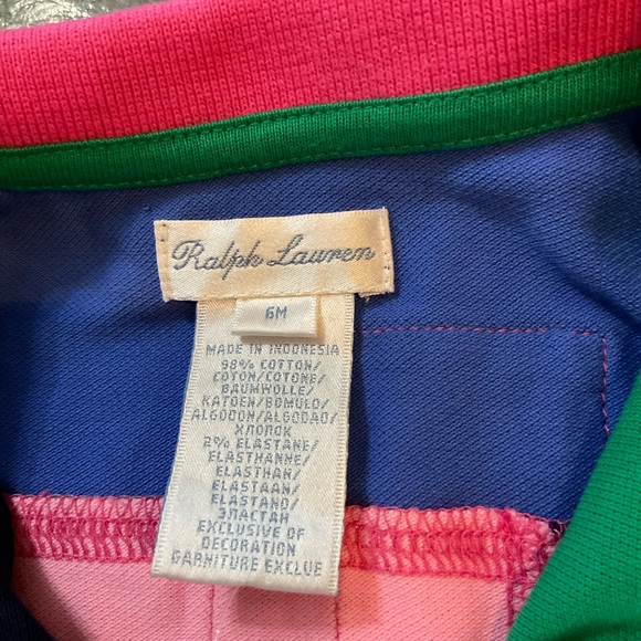 Ralph Lauren Kids Patchwork Polo Dress - Pink, Green, Blue, Yellow, Purple - Picture 6 of 8